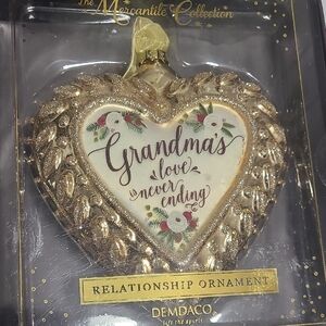 Demdaco Gold Heart Ornament - Grandma's Love Message‎